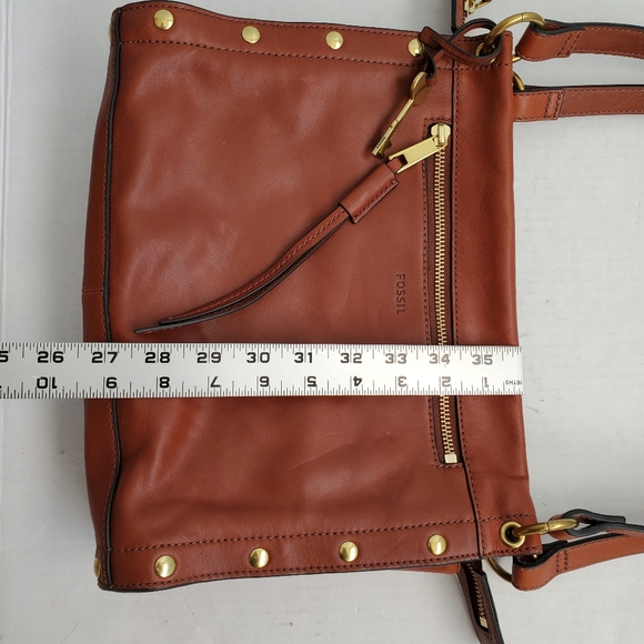 Fossil Allie Brown Leather Satchel Shoulder Bag Handbag ZB7896213 $198 - Picture 15 of 16